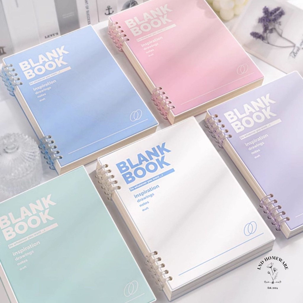 

Buku Tulis / Blank Book Notebook A4, A5, B5 / Diary / Loose Leaf / Note Pad Aesthetic Korea Anak Sekolah, Kuliah & Kantor - LND HOMEWARE
