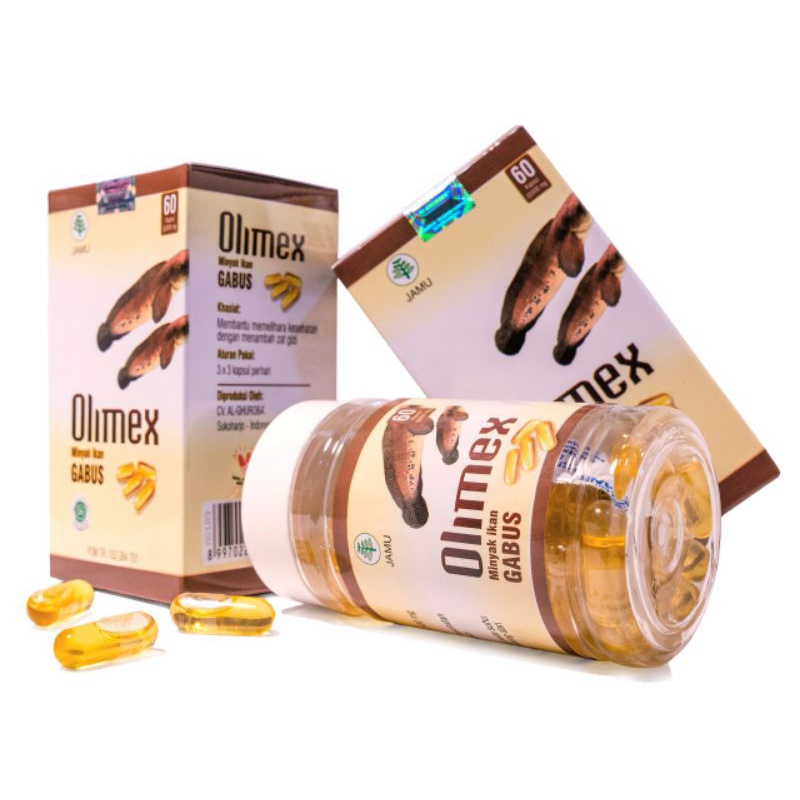 Herbal original olimex kapsul ikan gabus kaya albumin untuk luka membantu mempercepat keringkan luka