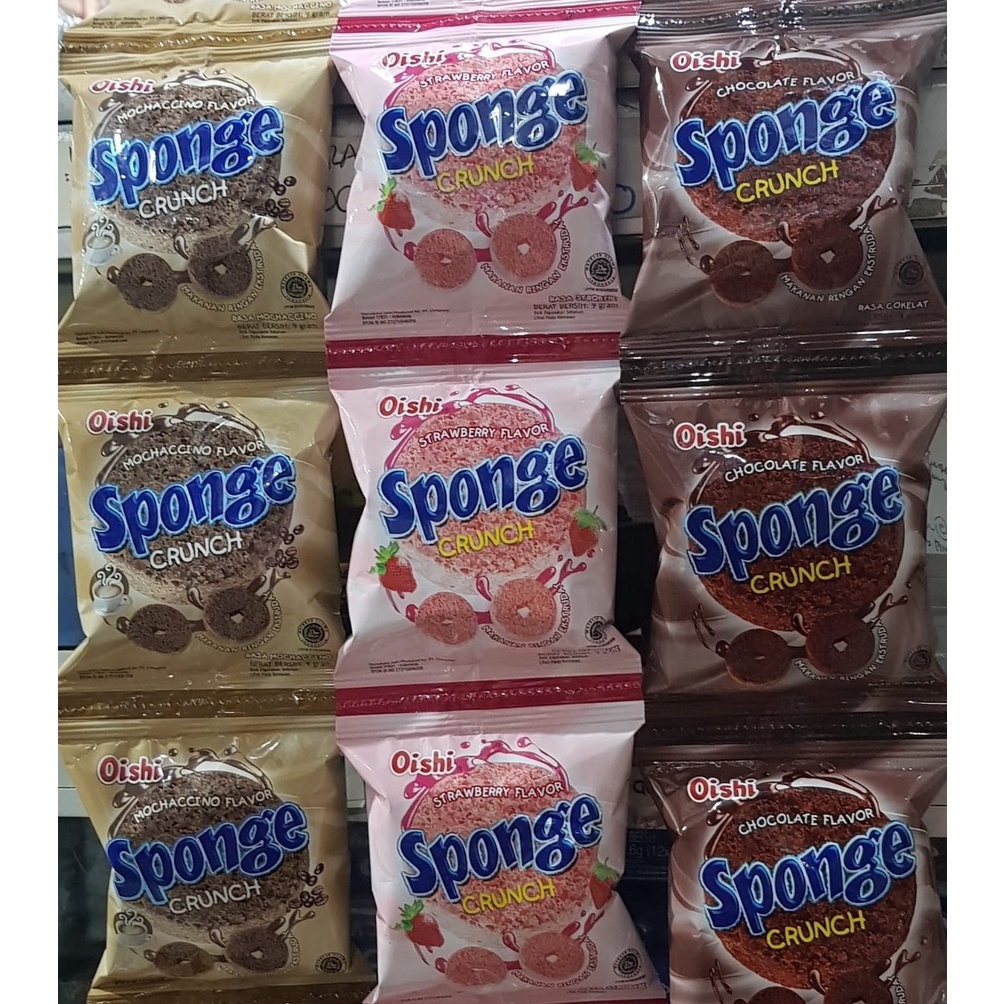 

NEW PRODUCT Oishi Sponge Crunch 9g Renceng Renteng isi 1 eceran 1an