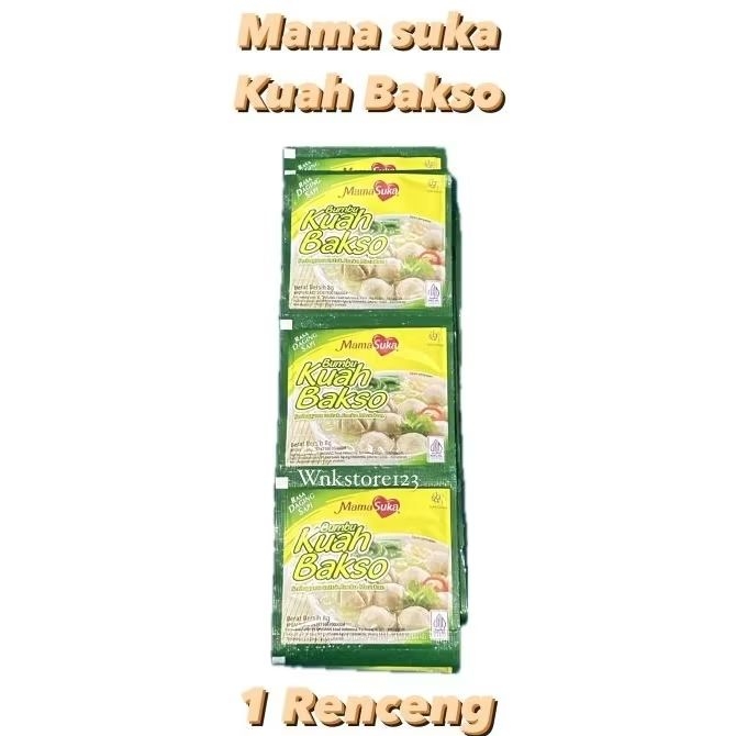 

Mamasuka bumbu kuah bakso serbaguna 1renceng isi 12sachet kemasan 8gram