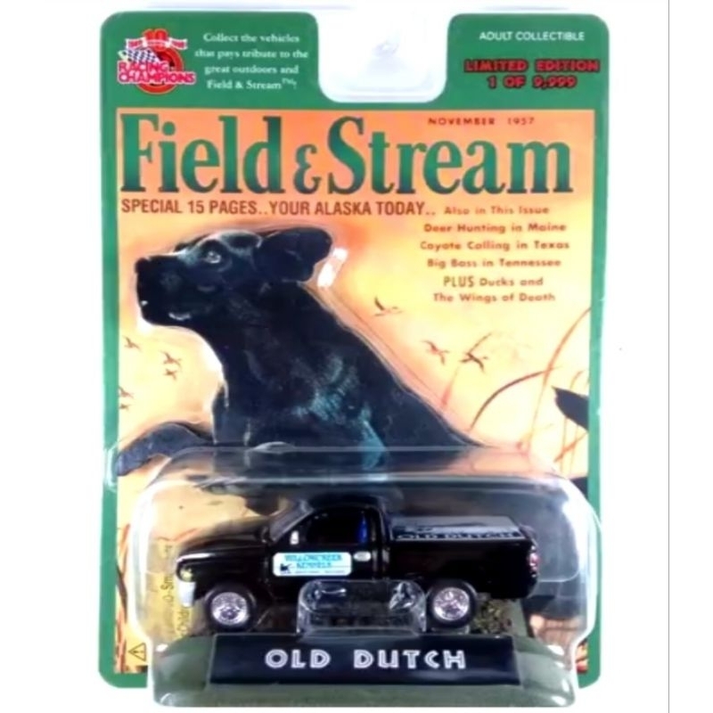 Racing Champions Field & Stream Old Dutch Black Lambrador Dodge Ram