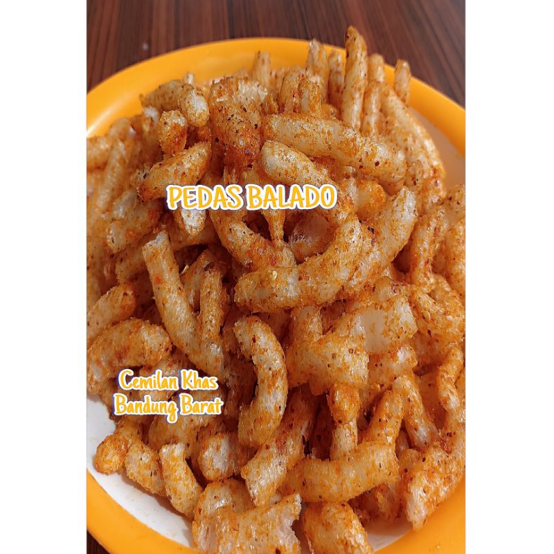 

Kerupuk Gurilem Pedas Varian Bumbu Balado (100gr) ECO