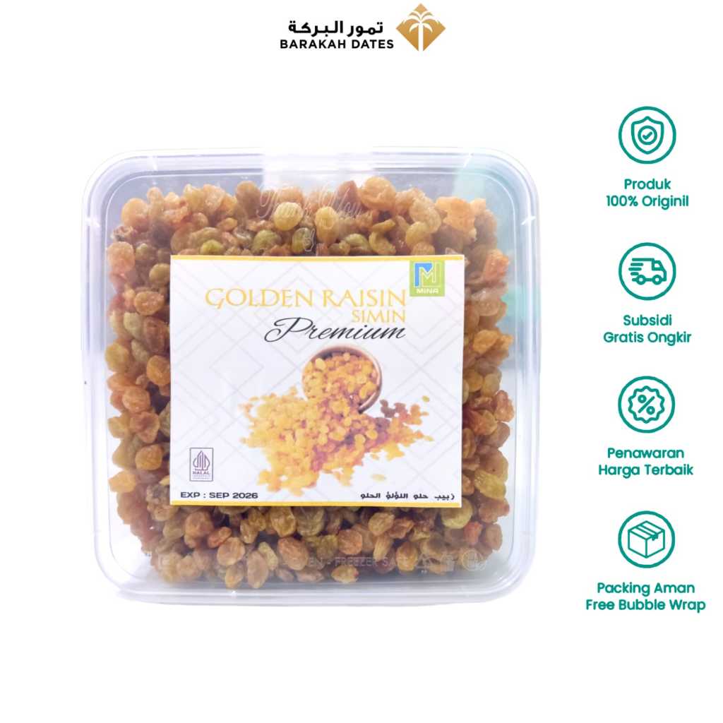 

Kismis Manis Simin / Kristal Premium 1kg Kemasan Thinwall