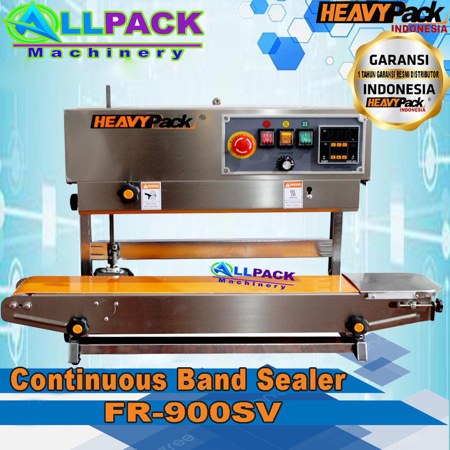 Mesin continuous band sealer FR-900SV mesin press plastik kemasan makanan standing pouch