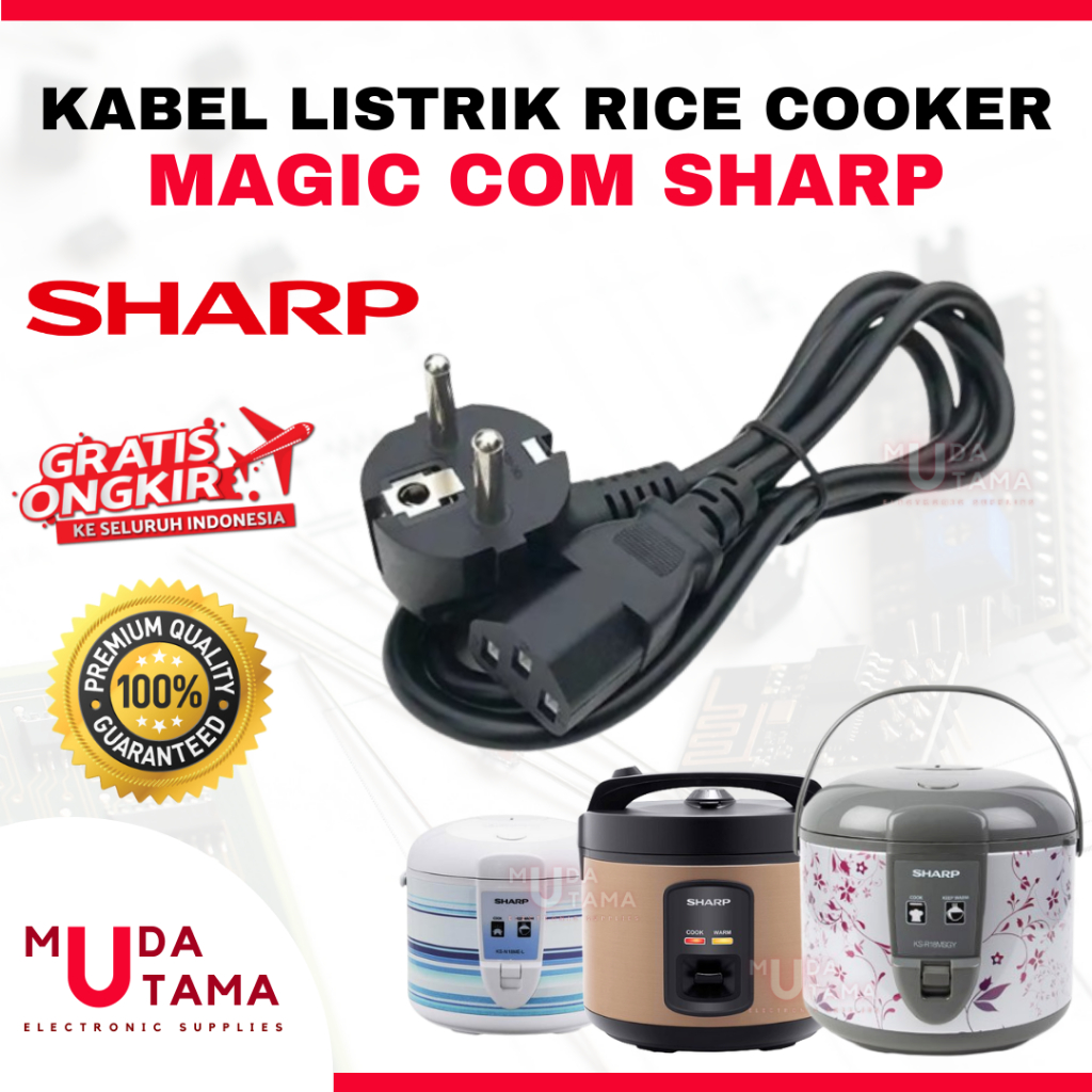 Kabel Rice Cooker MagicCom SHARP | Cok Kabel MagicCom SHARP | Kabel Listrik Magic Com SHARP | Kabel 