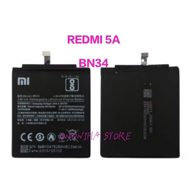 BATRE REDMI 5A BN34