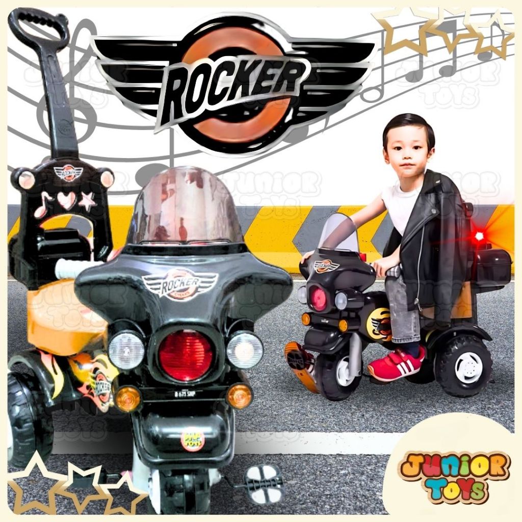 Promo Motor Anak Bisa Dinaiki Motoran Police Harley Suara Lampu Sirine Dorongan Sepeda Gowes Plastik