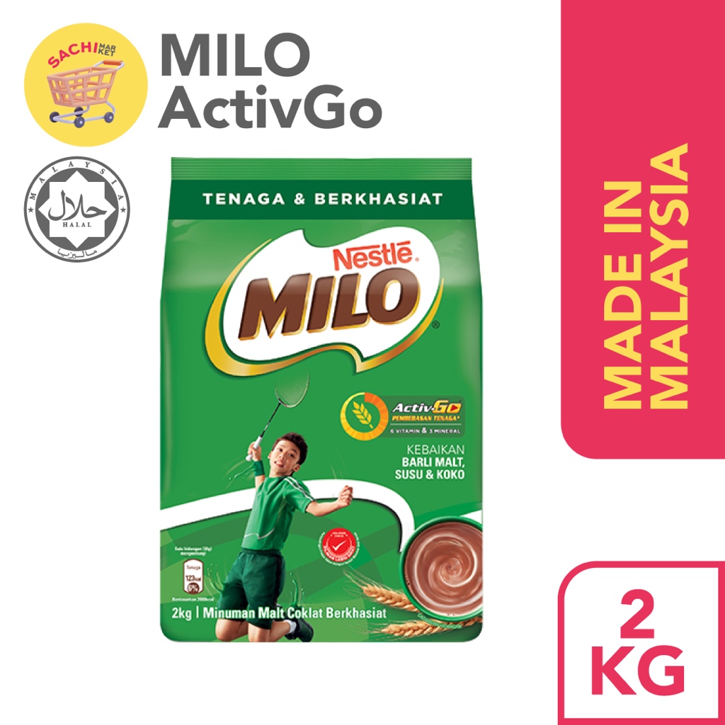 

NESTLE MILO ActivGo Malaysia Susu Bubuk Coklat Original Malaysia bukan MILO Singapore (2kg)