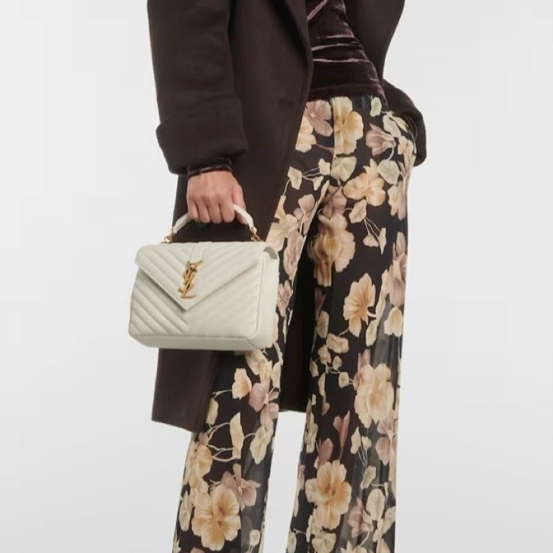 Original Saint Laurent YSL Monogramme College Medium Handbag / Shoulder Bag / Crossbody Bag in Quilt