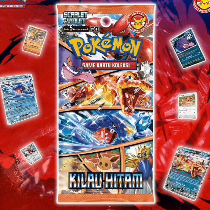 KP8 kilau hitam SV3S booster pack pokemon tcg indonesia card kartu langka original charizard box gar