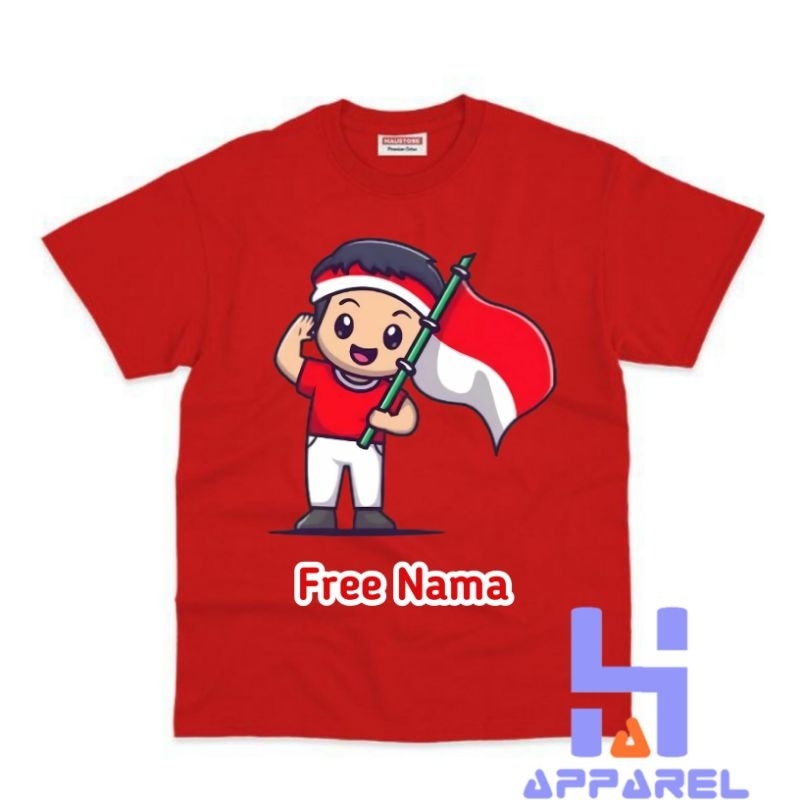 BAJU ANAK KAOS ANAK KEMERDEKAAN INDONESIA 17 AGUSTUS