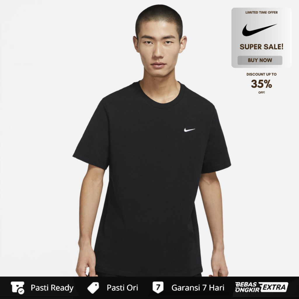 Kaos Nike Original Pria Nike Sportswear Swoosh Tee - Black