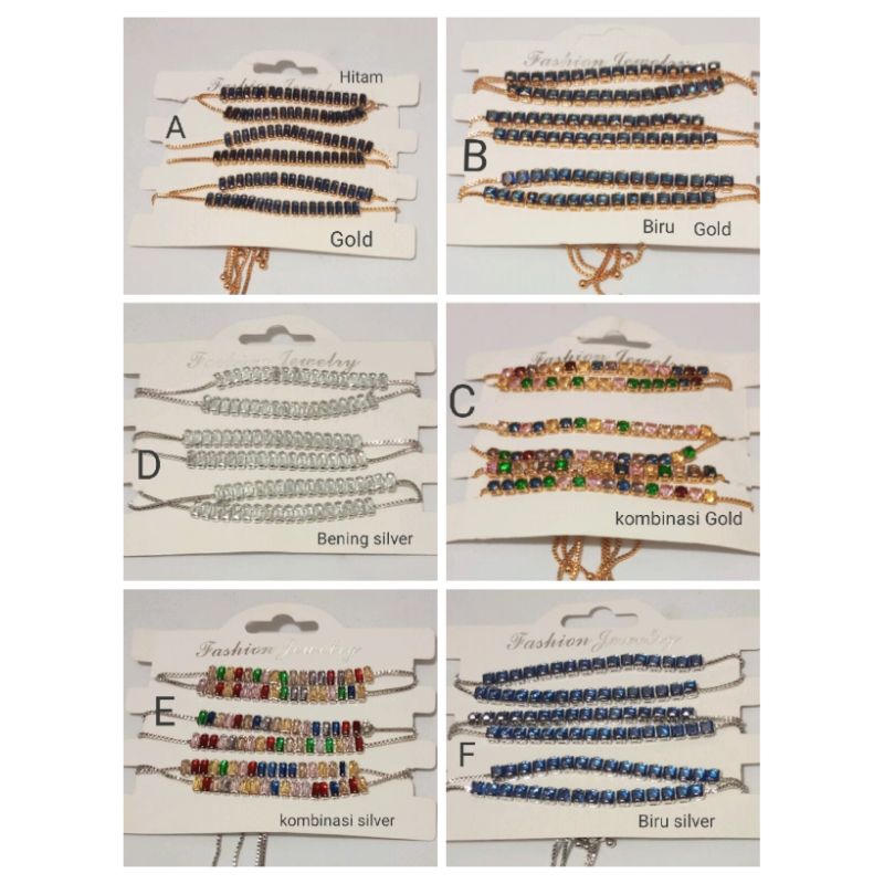 RYsf836. Gelang tangan tali serut xuping wanita lapis emas dgn mata zircon terlaris