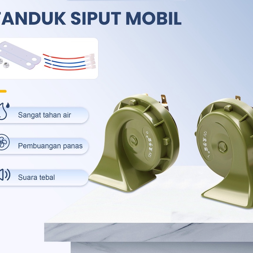 FG2 Klakson Keong Horn Set Super Tone Hella Waterproof Anti Air Double 24 V Suara Seperti Denso Dan 