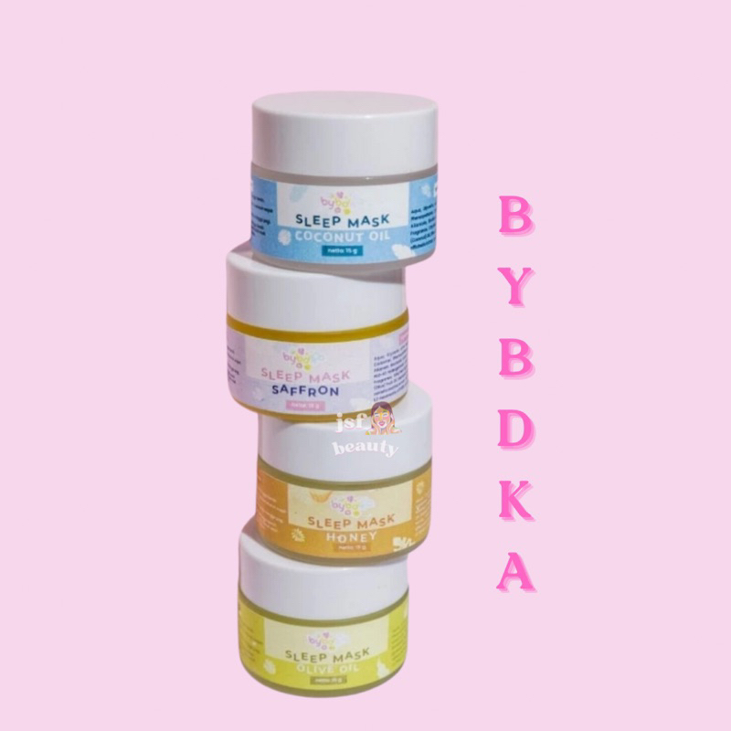 (READY STOCK) SLEEPING MASK BYBDKA.ID SLEEP MASK BYBDKA.ID SLEEPMASK SAFFRON BYBDKA.ID ATASI JERAWAT