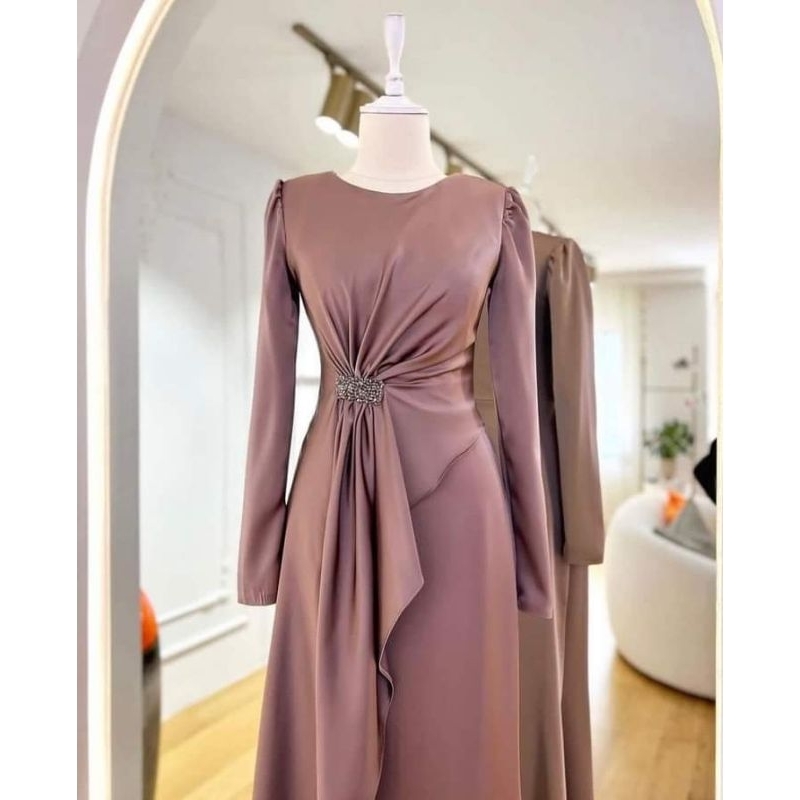 Dress satin kondangan