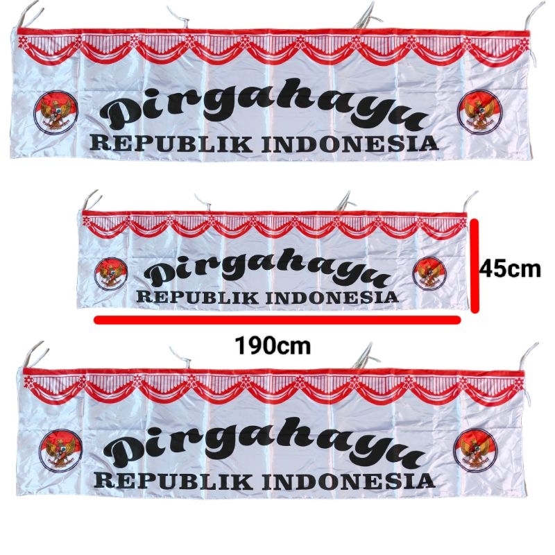 Bendera Gapura dirgahayu / bendera backdrop dirgahayu