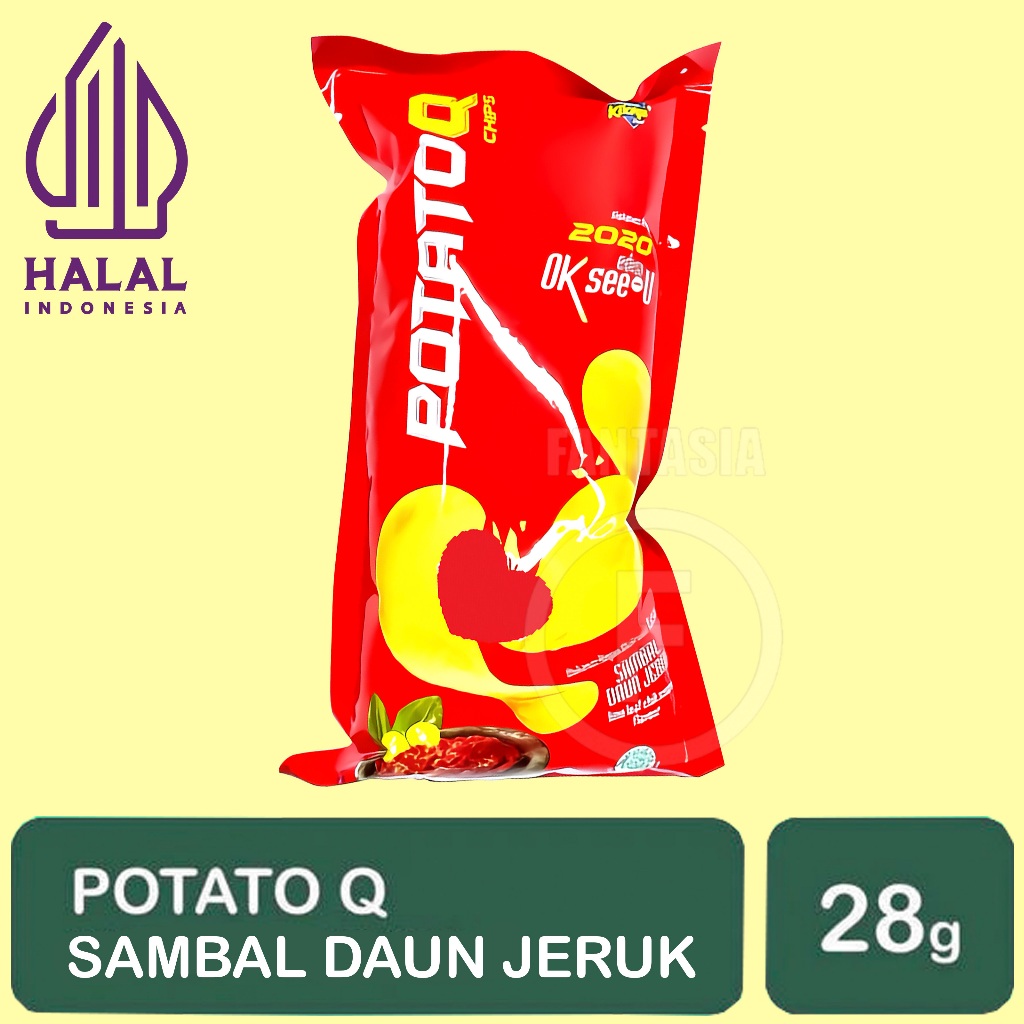 

POTATO Q SNACK CEMILAN MAKANAN RINGAN SAMBAL DAUN JERUK PER PACK ISI 10 BUNGKUS FUN CORNER DENGAN PAKING AMAN