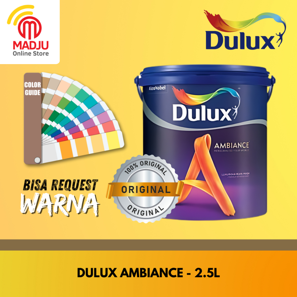 DULUX AMBIANCE CAT TEMBOK INTERIOR PREMIUM CAT DINDING 2.5 LITER