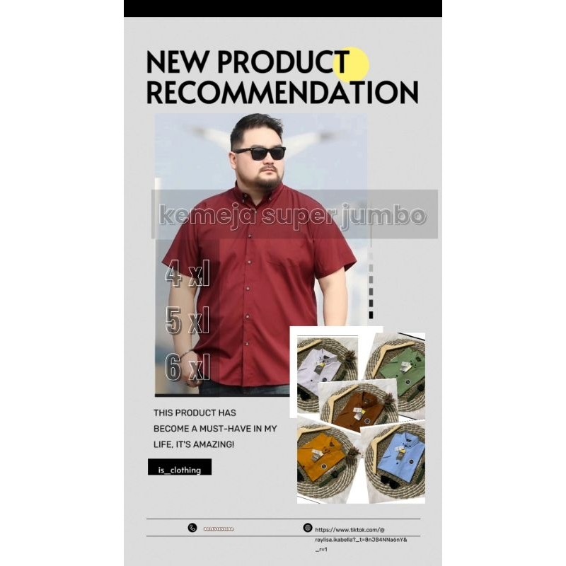 { BIG SIZE }kemeja super jumbo pria lengan pendek size 4xl 5xl 6xl