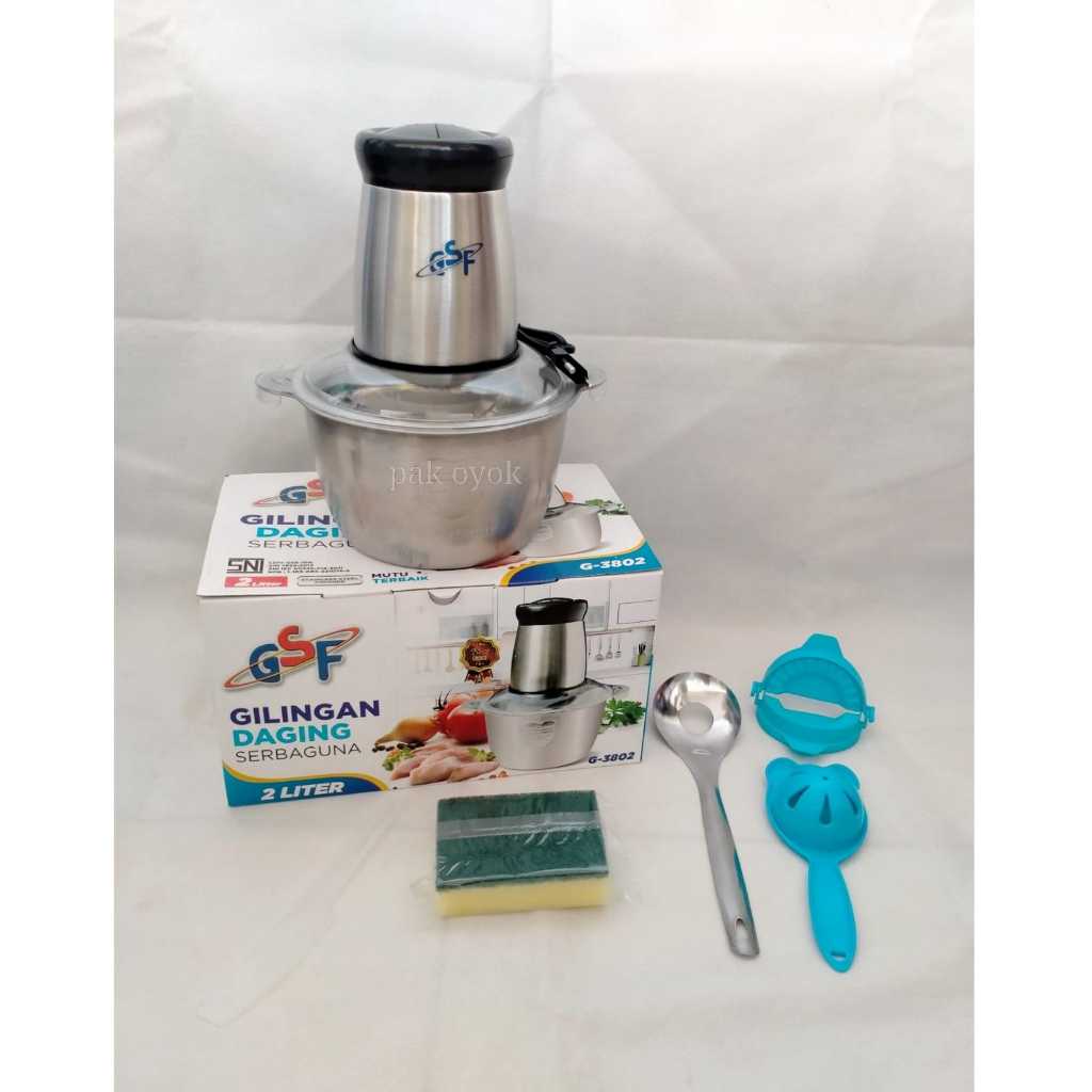 Blender Daging Stainless Steel / Blender Ufo / Chopper 2 liter / Food Processor / Penggiling Meat Bl