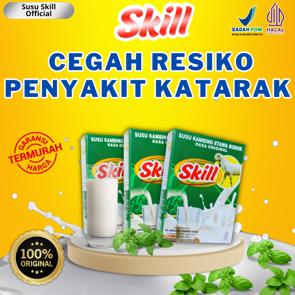 

Susu Kambing Etawa Original Baik untuk Kesehatan Mata Asma 1 Box Kemasan Refill 250gr