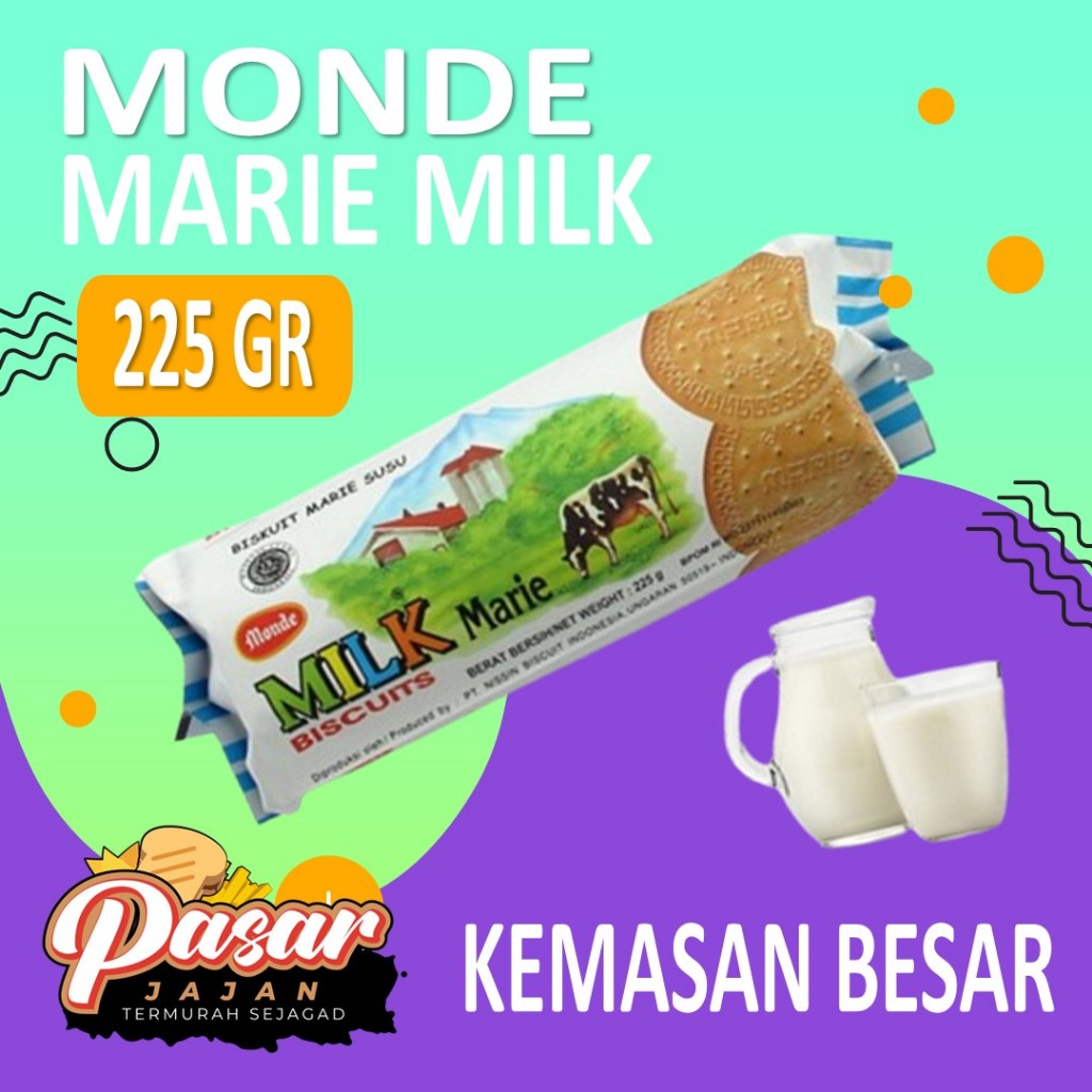 

Monde Marie Milk Biskuit Marie Susu 225GR Kemasan Besar