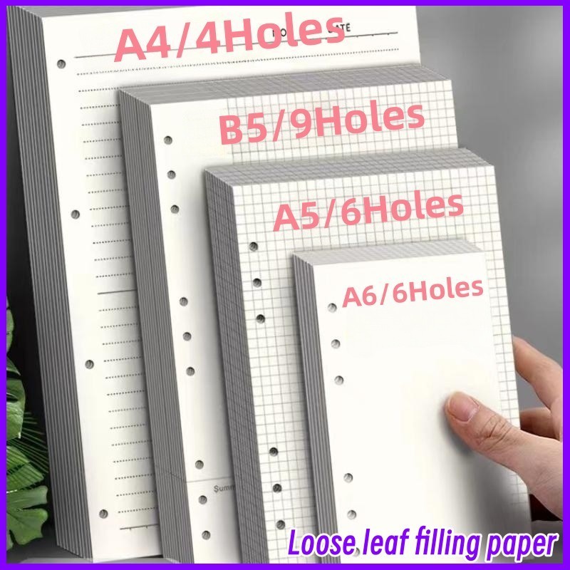 

Isi Binder 6 Hole Ring / Dot Grid Ruled Garis Blank A5 A6 Polos Bergaris Refill Binder Kertas Loose Leaf