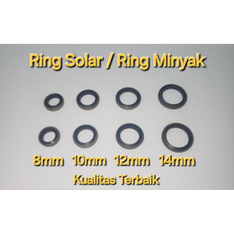 Ring Baut Solar 8mm 10mm 12mm 14mm Washer Seal Ring Karet Multi Seal Universal Ring Karet Minyak