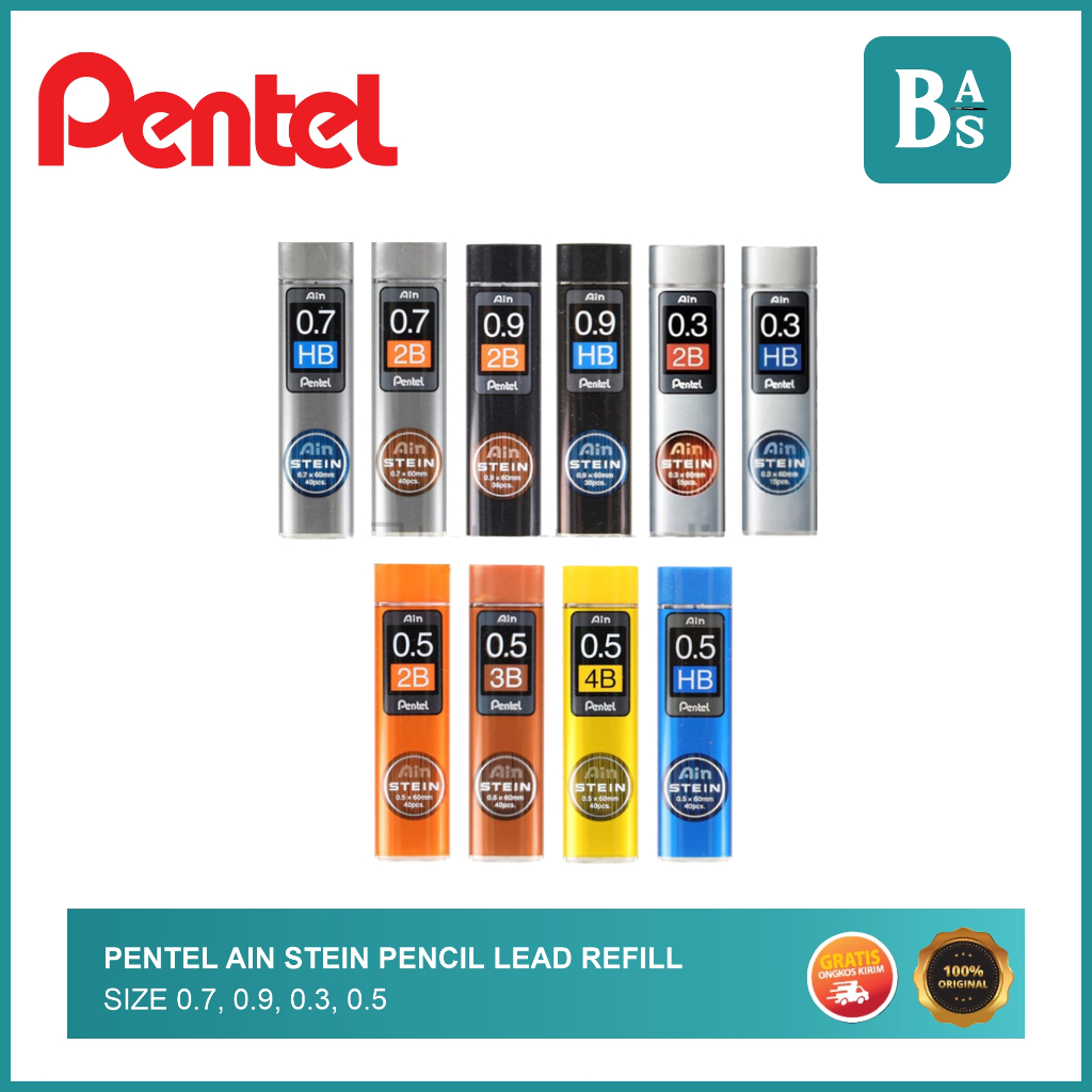 

Pentel - Ain Stein Mechanical Pencil Lead Refill - Isi Pensil Mekanik- Bali Art Supplies