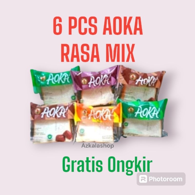 

6 pcs roti aoka panggang rasa campur