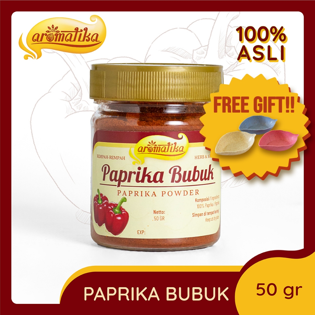 

[Gratis Tempat Sambal Cantik] Paprika Bubuk Aromatika (100% asli): Bubuk Paprika Pedas dan Gurih untuk aneka Masakan Eropa dan Asia yang kaya Rasa