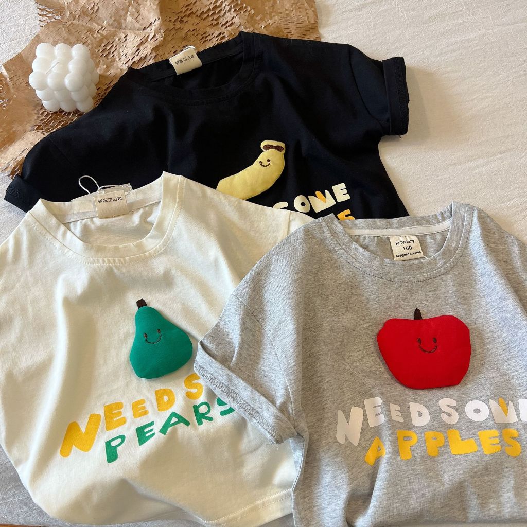 (LR CT612) Juicy Fruitz Tshirt Lengan Pendek Anak Laki-laki & Perempuan | Kaos Atasan Baju Anak Unis