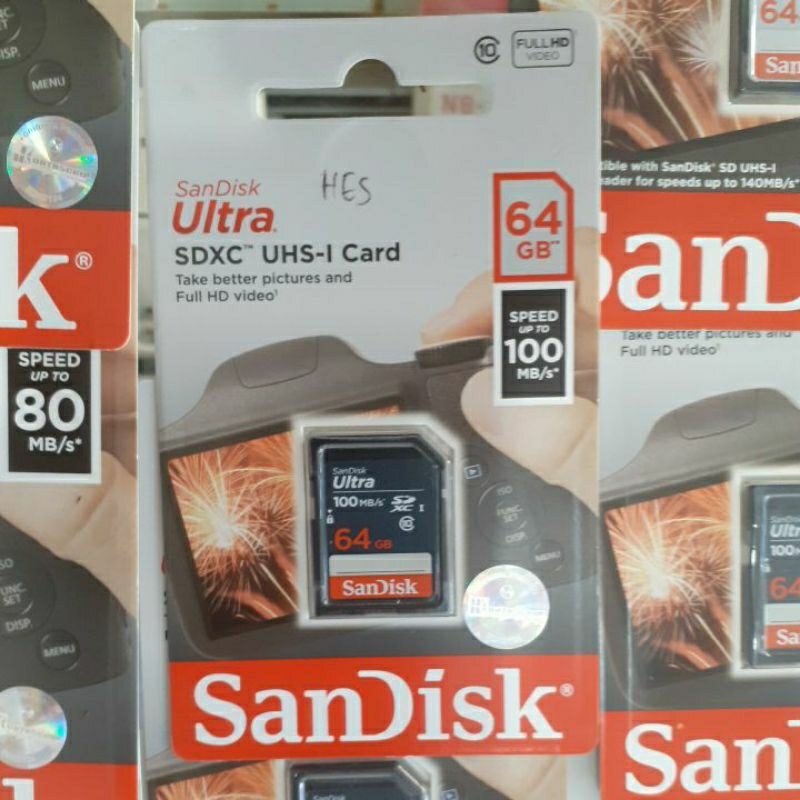 MEMORY CARD SDHC SANDISK ORIGINAL 64 GB