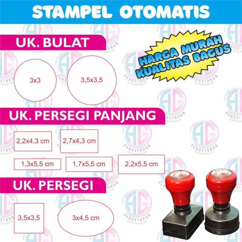 

[TERMURAH] Stampel otomatis custom free design
