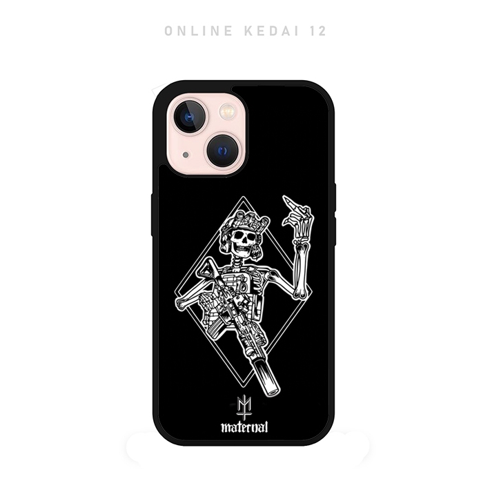 Casing Case Cover Hardcase iPhone 15 14 13 12 11 Xr Xs X Mini Plus Pro Max Maternal Disaster Skull C