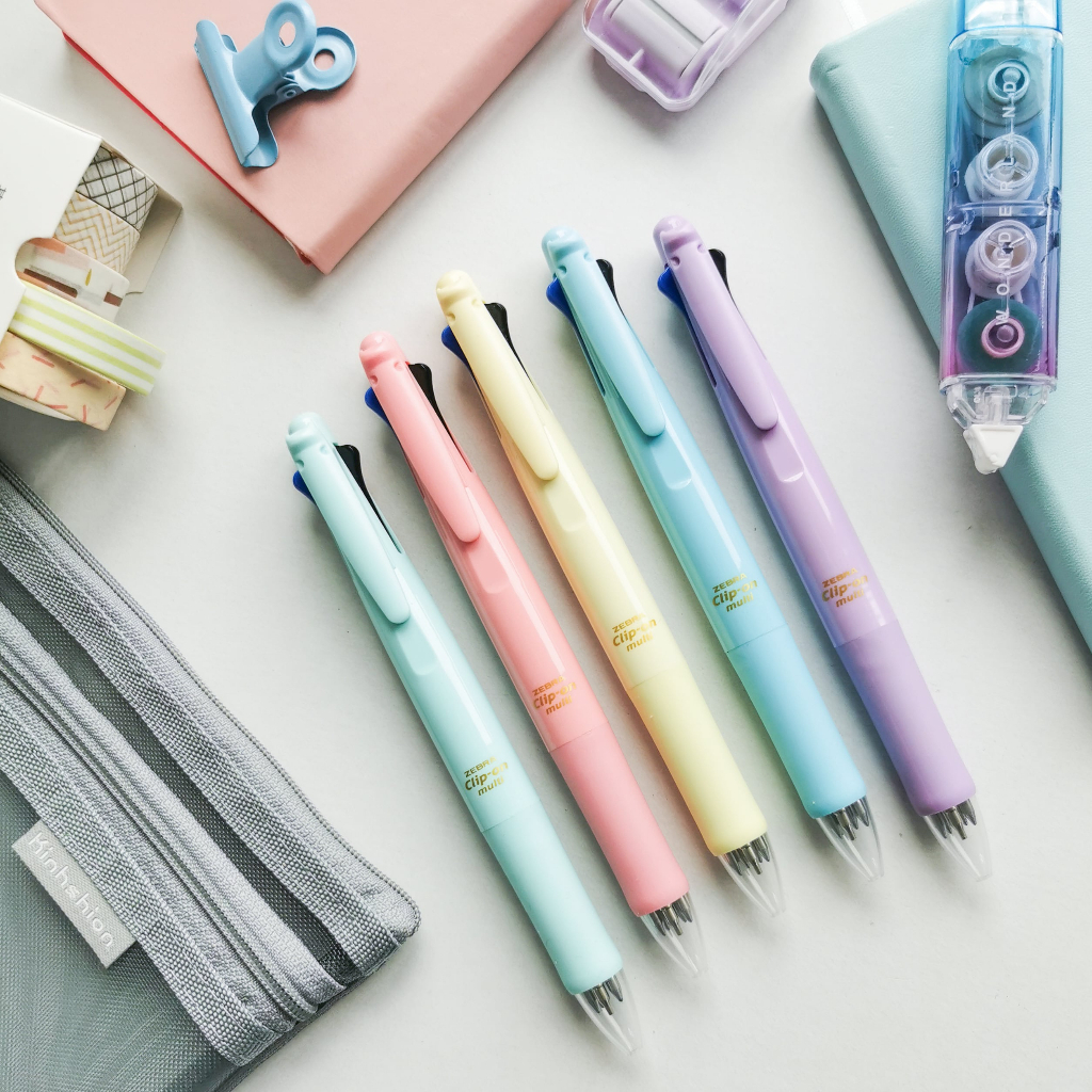 

Pulpen Zebra Multi Cute Pastel 4 in 1 / Zebra Multi Clip