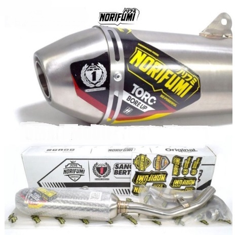 Knalpot Norifumi CRF150L Bore UP TYPE Noctus T5 ,Torc , Rocket 4 SE CRF 150 Original Asli By Norifum