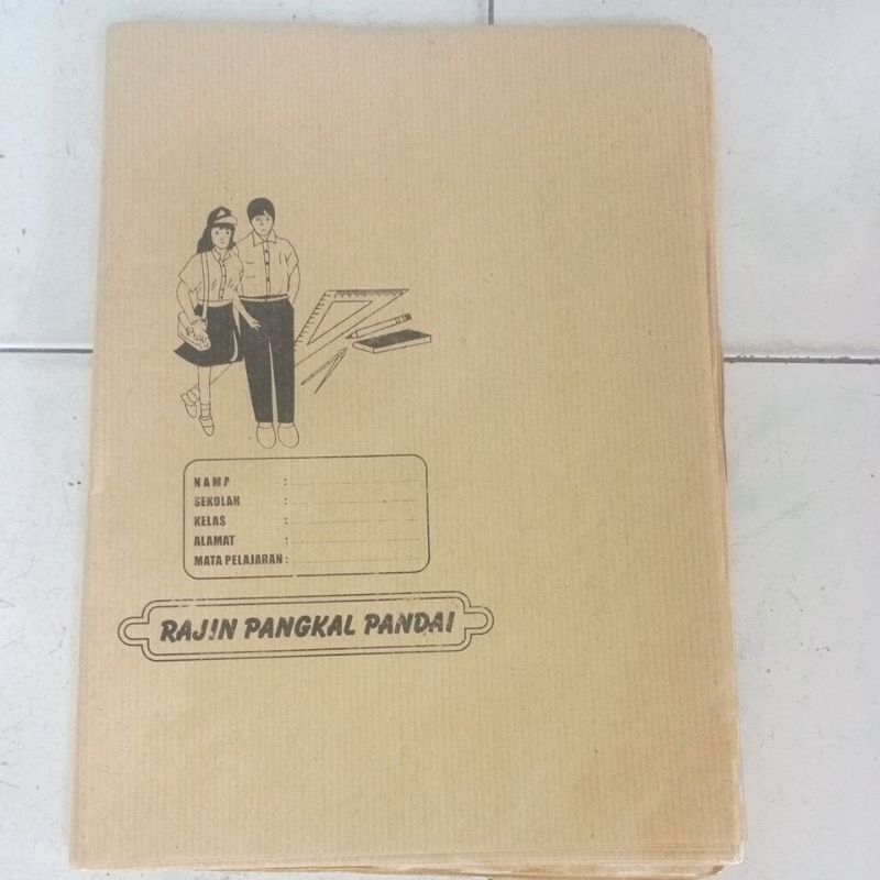 

(ISI 10 LEMBAR)SAMPUL BUKU TULIS COKLAT POTONGAN UKURAN BOXI