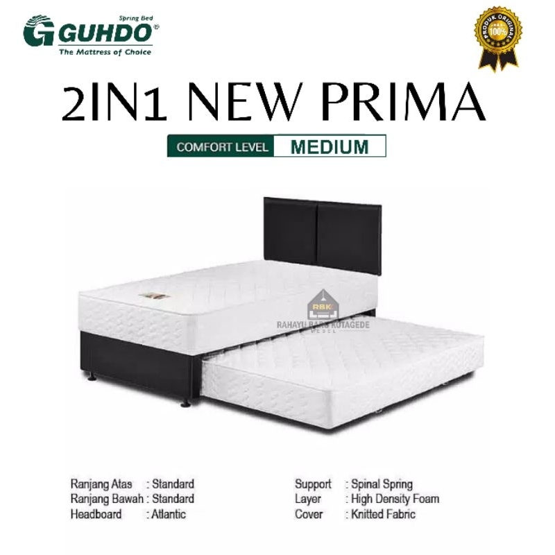 Springbed 2in1 Guhdo New Prima 160x200cm Kasur Sorong Jogja