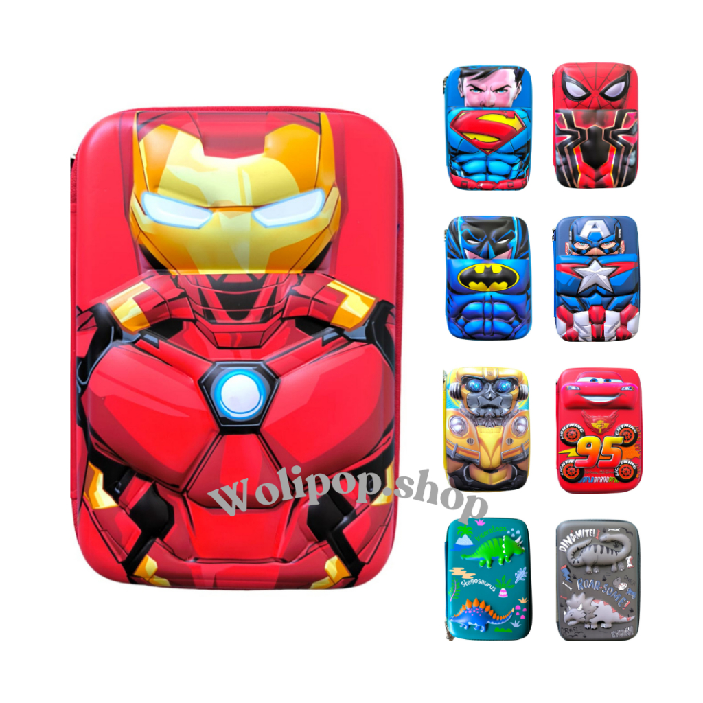

Kotak Tempat Pensil Timbul 3D Satu Sisi Hardcase Anak Laki Laki Import 15*22*5cm