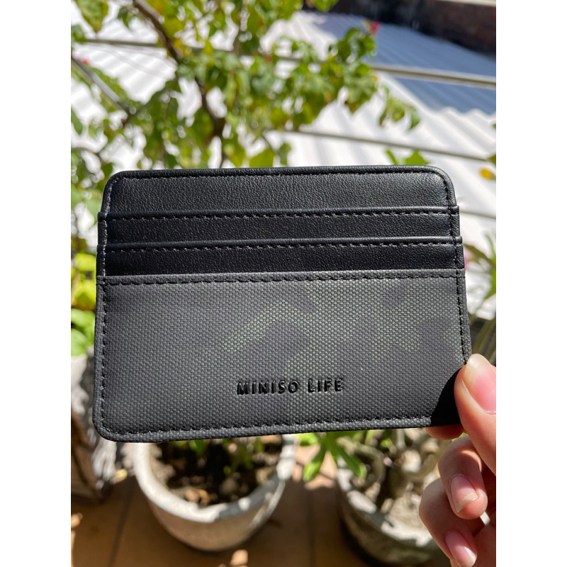 MINISO DOMPET KARTU PRIA MEN DARK TONE SLIM CARDHOLDER TEMPAT KARTU PRIA SIMPLE KECIL