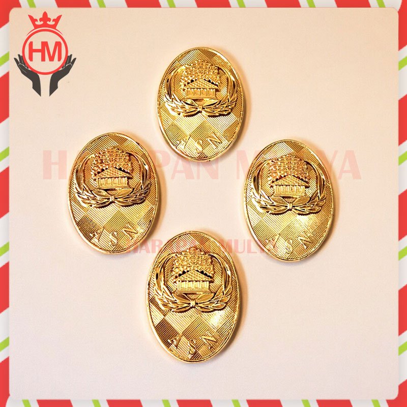 Lencana Bross Magnet Logo ASN Korpri Bahan Logam Kuningan - HM