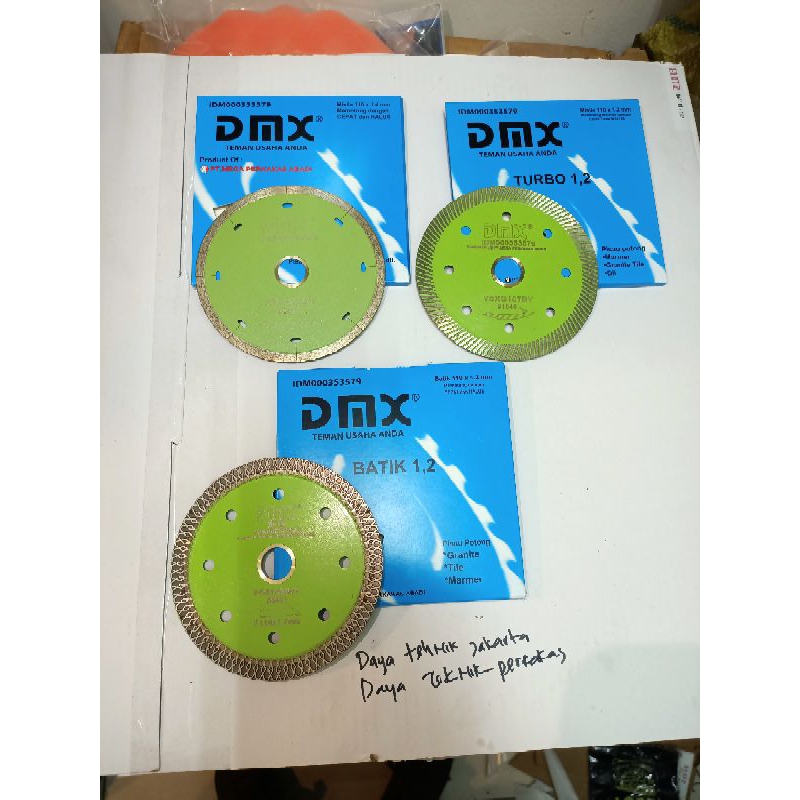 dmx misile / dmx turbo / dmx batik Mata Pisau Keramik Marmer Granit 
 Diamond Wheel DMX 4" Original