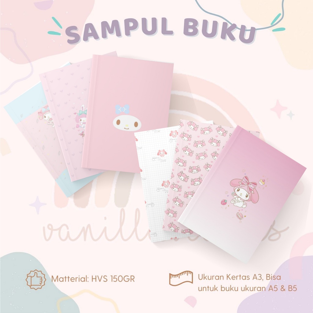 

6 LEMBAR SAMPUL BUKU AESTHETIC MY MELODY SANRIO