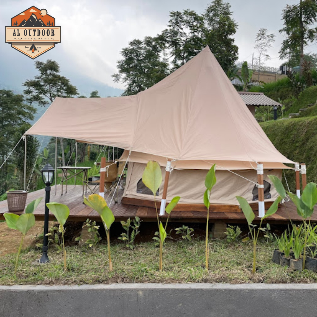 Tenda safari glamping tenda keluarga