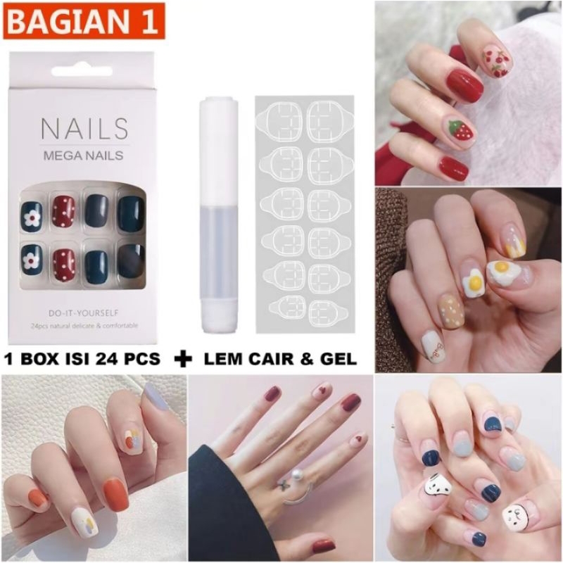 KUKU PALSU LUCU FREE LEM CAIR & GEL