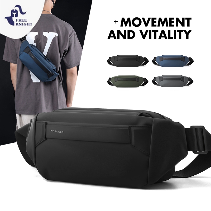 Freeknight Tas Selempang Pria Multifungsi Tas Pinggang Cowok Casual Waterproof SlingBag Trendy TS236