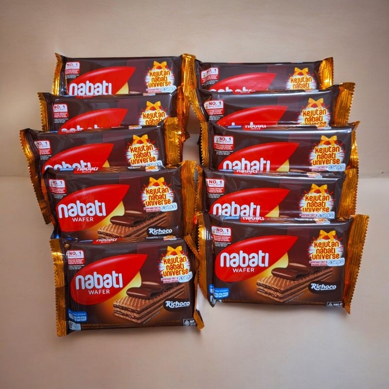 

Nabati Wafer Coklat 2000 @43gram isi 10 Pcs