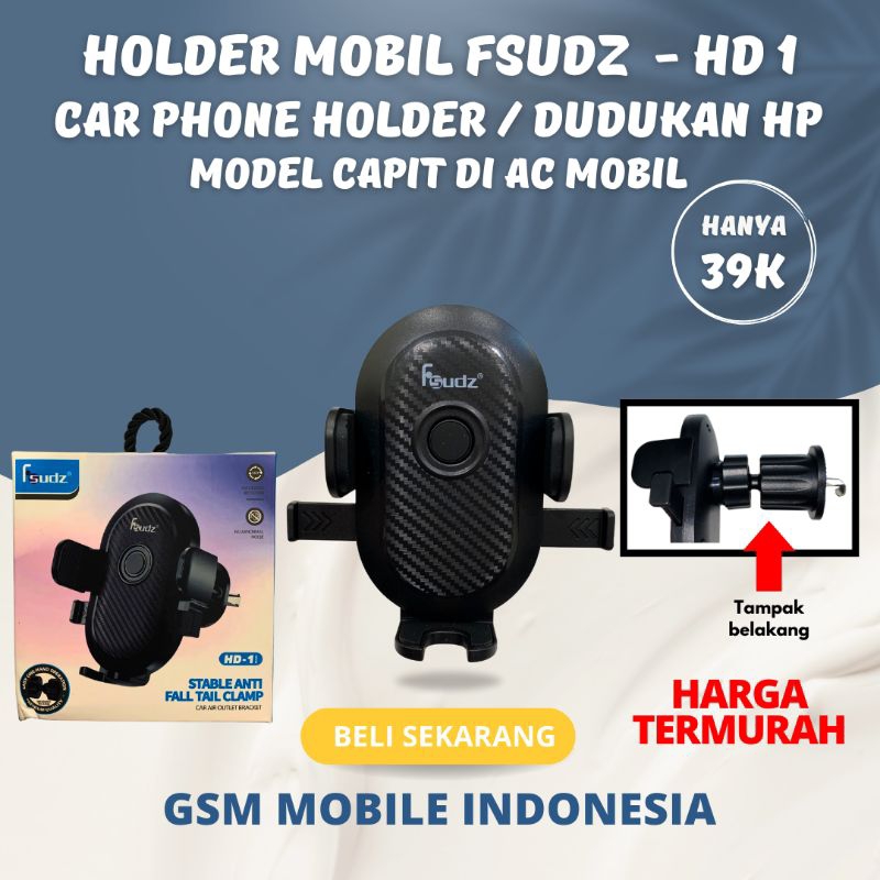 Holder mobil Fsudz /Car Phone Holder / Dudukan Hp di mobil /Gantungan model capit dan dudukan